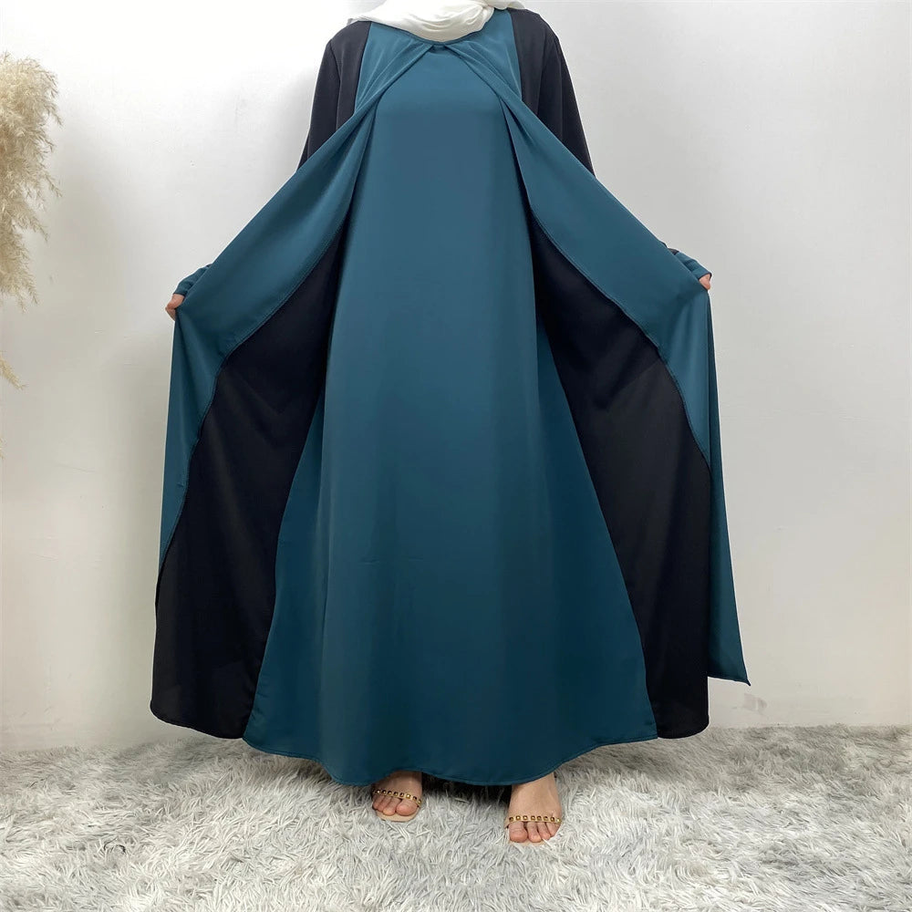 Ramadan Eid Muslimischen Abaya Dubai Luxus Spleißen Gefälschte Zwei Stücke Abayas Für Frauen Kaftan Modest Kleid Islam Kaftan Marocain Femme.