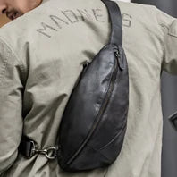 Vintage Military Canvas + Echtes Leder Herren Umhängetasche Sling Umhängetasche Tote Handtasche Herren Canvas Messenger Bag Freizeit.