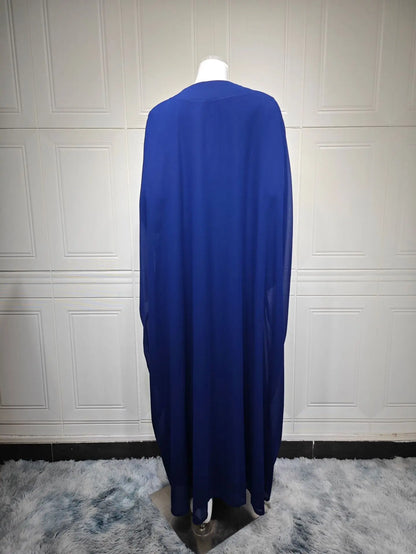 Eid Frauen Abaya Kleid Muslim 2-teiliges Set Strickjacke mit Innenkleid Schnürmantel Kaftan Robe Jalabiya Ramadan Marokko Kaftan 2025