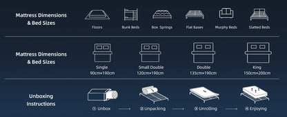 SKSBTF Memory-Schaum-Matratze, 25 cm dick, Taschenfederkernmatratze, Hybrid, atmungsaktiv, Anti-Milben, geräuschlos, Erwachsene, Schlafzonenunterstützung