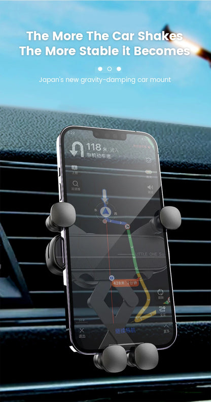 Gravity Car Phone Holder Air Vent Mount Cell Phone Holder in Car Mobile Support For iPhone 13 12 Xiaomi Universal GPS Stand.
