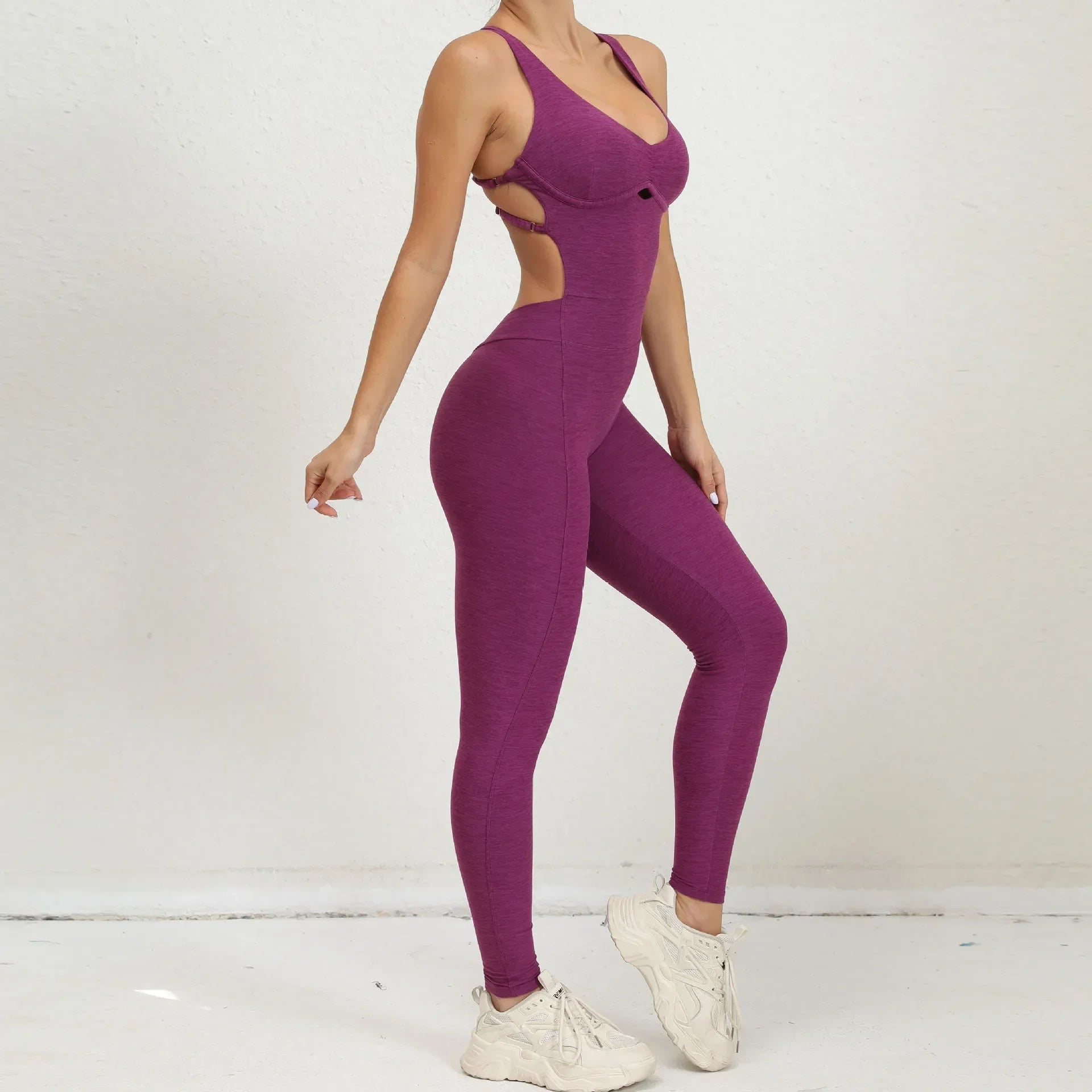 Seamless Yoga Jumpsuits Sports Fitness Peach Hip Raise Cross Beauty Back Dance Belly Contracting One-piece Tracksuits for Women.