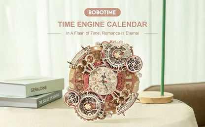 Robotime Wall Clock 3D Wooden Puzzle Wooden Set Mechanical Building Kits Wooden Puzzle Game Children Gift Best Christmas Gift.