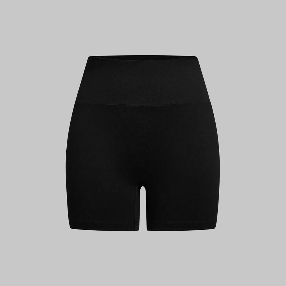 Mia Muse Women's Shorts All Season Casual Basics Solid Color Natural Waist Short Slim Daily Shorts.