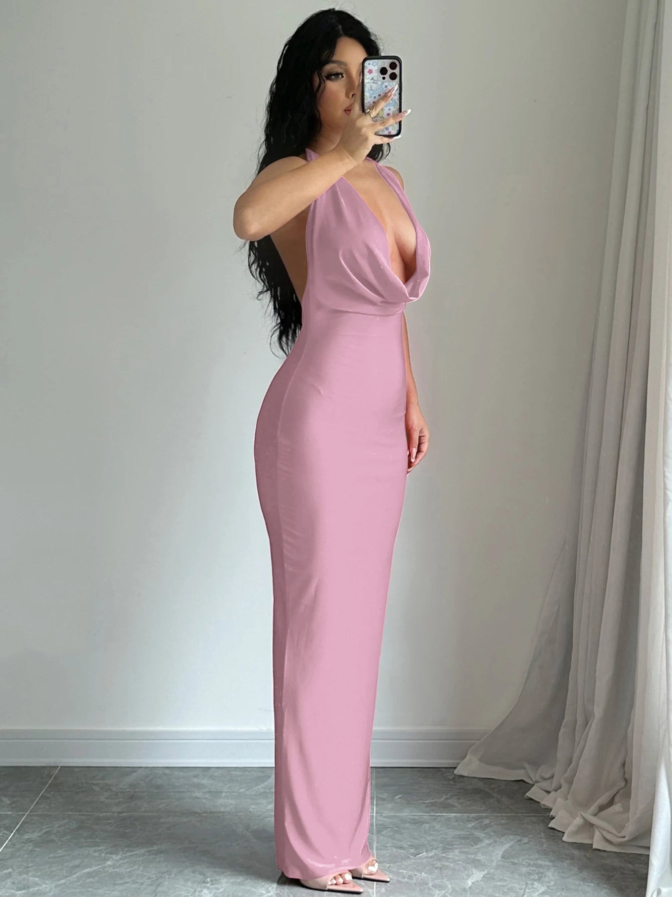 Dulzura Herbst Frauen Halter-Backless Midi Kleid Für Frauen Bodycon Sexy Party Elegante Outfits Abend Geburtstag Kleidung Y2K 2024.