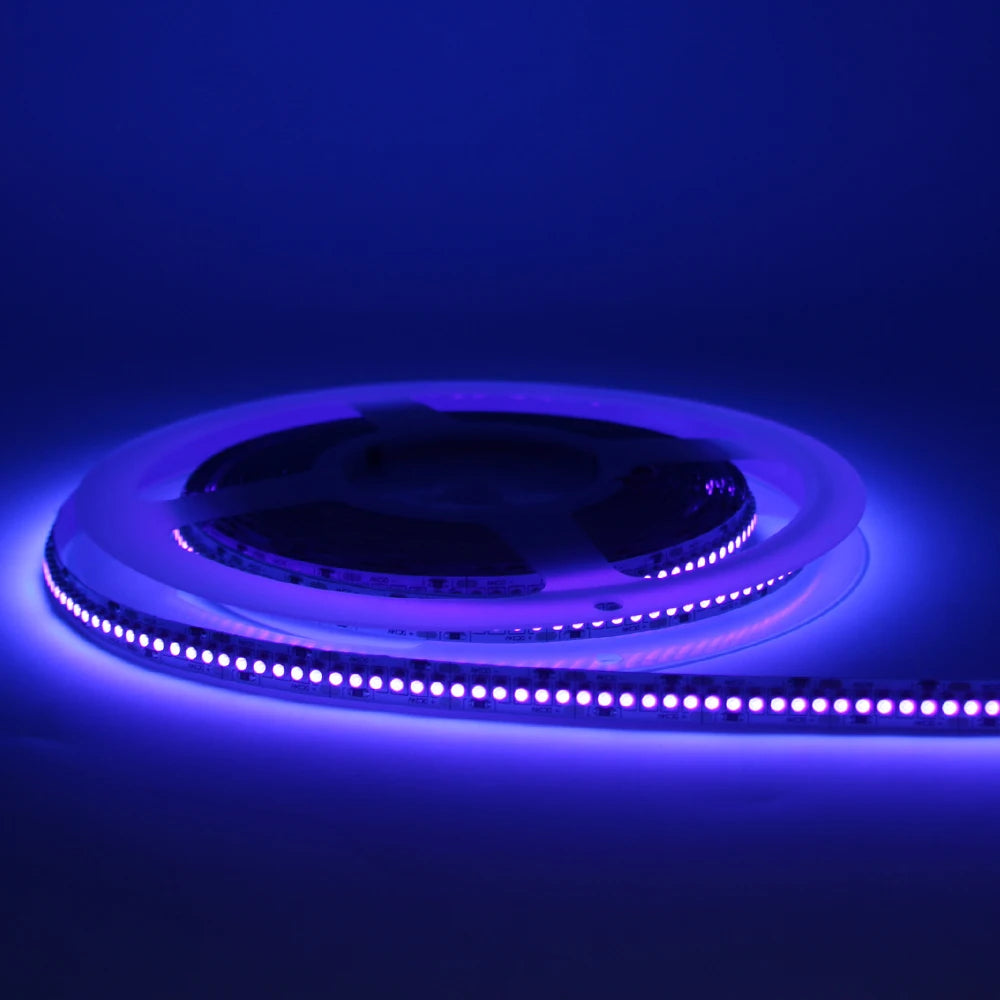UV LED Strip Light 12/24V 60/120/240LEDS/M Ultraviolet LED Diode Ribbon SMD 2835 Purple Flexible Tape for DJ Fluorescence.
