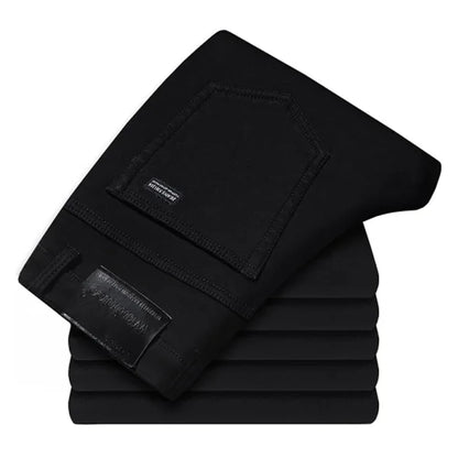 Wthinlee Spring Summer Business Jeans Men Light Blue Casual Straight Stretch Fashion Classic Work Denim Trousers Brand Clothing