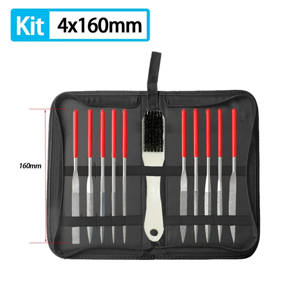 Diamant-Mini-Nadelfeilen-Set für Zimmerei, Schmuck, Stein, Glas, Metall, Keramik, Politur, Schnitzerei, DIY, Handwerk, Holzbearbeitung, Handwerkzeuge