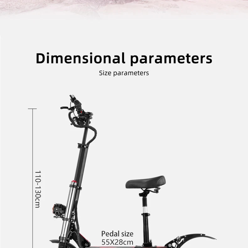 BOYUEDA S3 -11E-Scooter 6000 W Double Motor 60V 38Ah Off-road Scooters Electric 11 -Inch City Folding Electric Scooter