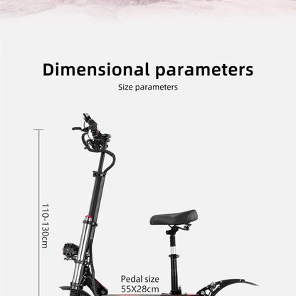 BOYUEDA S3 -11E-Scooter 6000 W Double Motor 60V 38Ah Off-road Scooters Electric 11 -Inch City Folding Electric Scooter