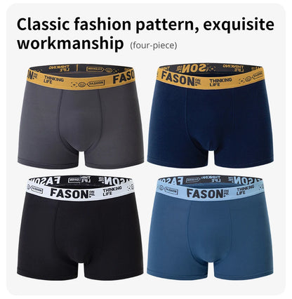 4/10-teilige Herren-Boxershorts für vier Jahreszeiten, Schwarz, modisch, lässig, Basic, vielseitig, Unterwäsche, Übergröße, Jugend-Sport-Basisshorts