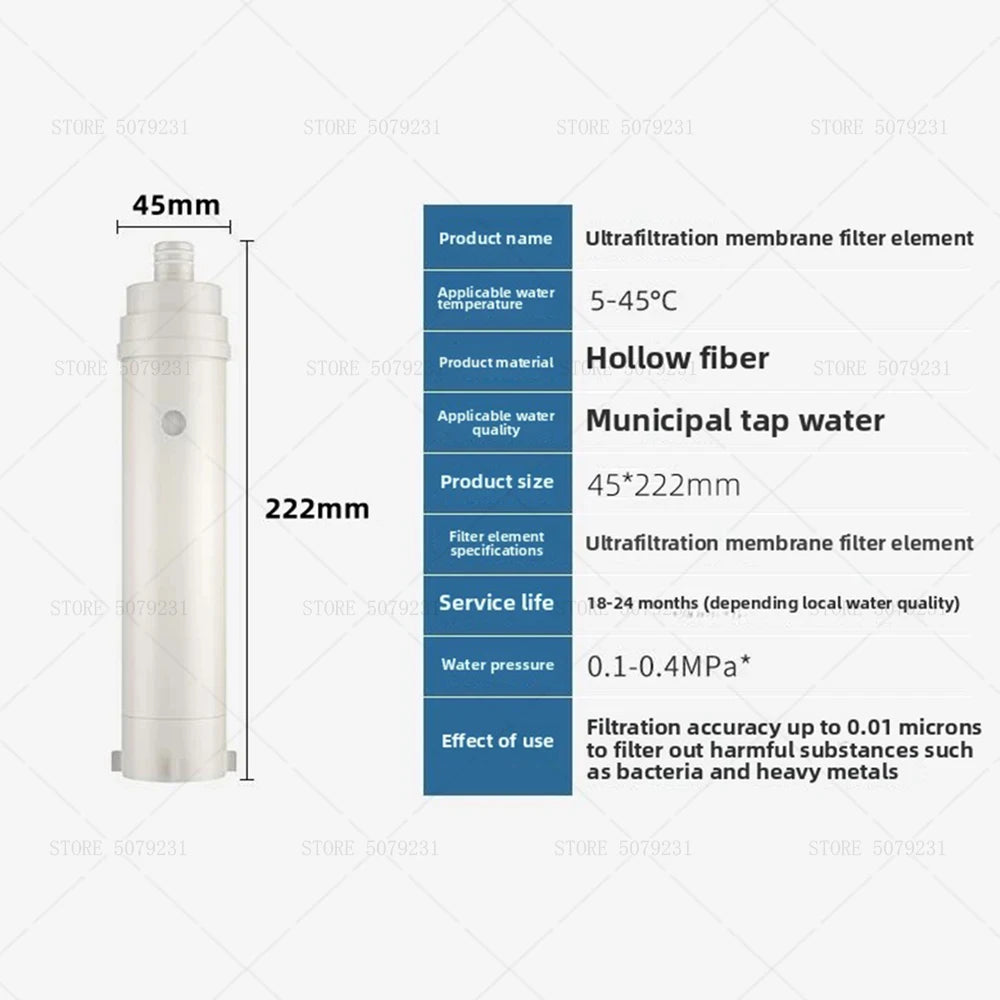 Kitchen Ultrafiltration Water Purifier Household Direct Drinking Water Purifier TapWater Purifier Five-Stage Water Filter System.