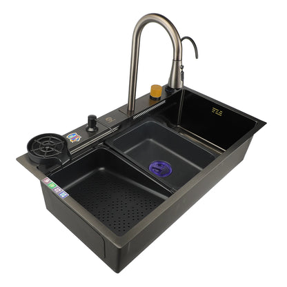 Küchenspüle, großes Fassungsvermögen, platzsparendes Unterbau-Spülbecken aus Edelstahl, rostfrei, einfache Installation für die Küche zu Hause
