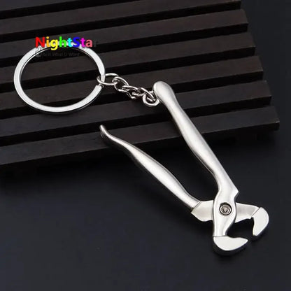 1Pcs Mini Nette Kreative Werkzeug-schlüssel Ax Zange Bohrer Herrscher Schraubendreher Spanner Schlüssel Kette Ring Schlüsselring Metall Kirsite 16 stil Geschenk