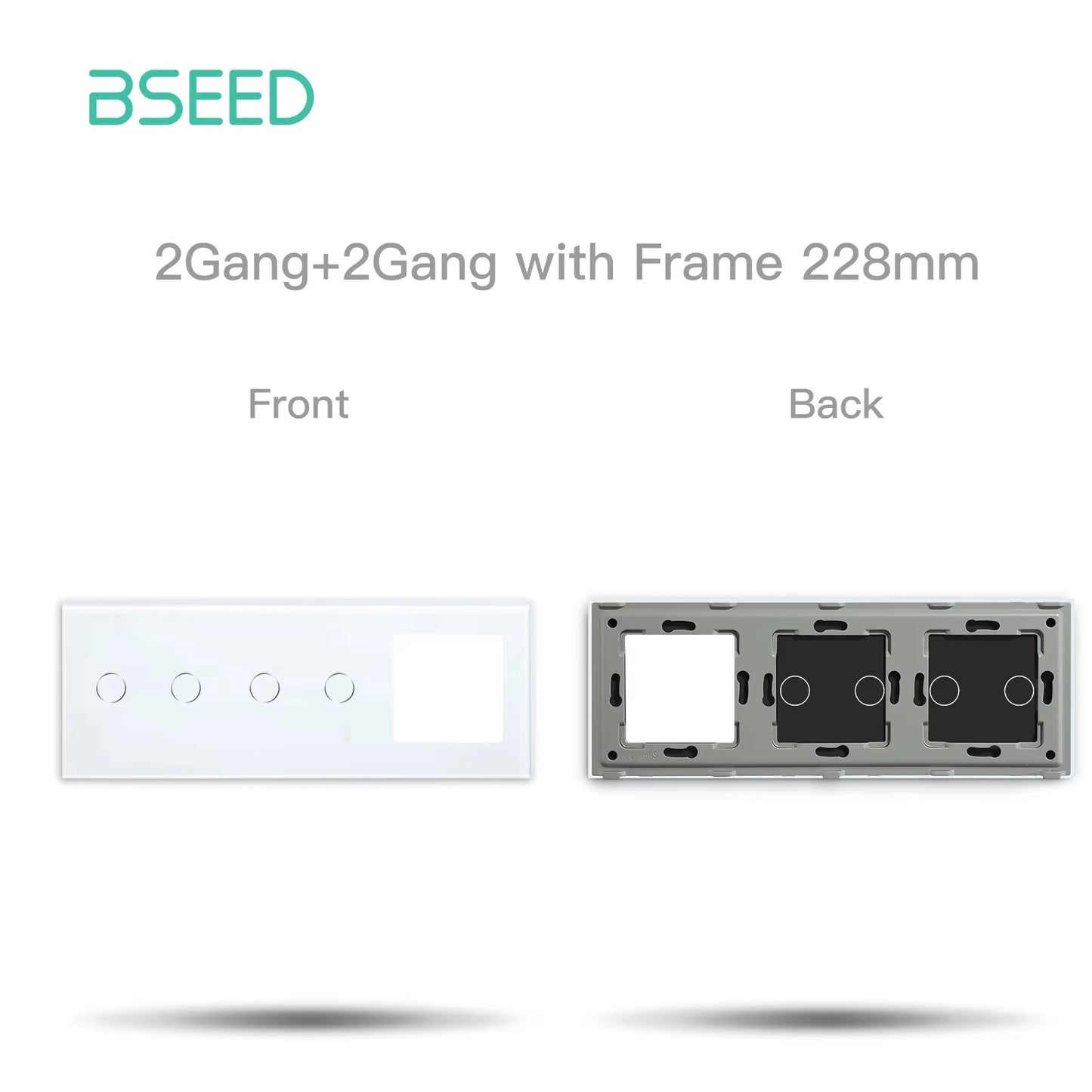 BSEED Wifi 1/2/3Gang Touch Smart Switches Funktion Teile Tuya Smart Leben App Kompatibel EU Buchse glas Front Panels Ersatzteile.