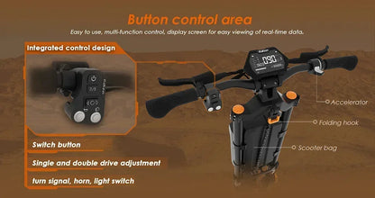 Original KuKirin G4 Max Off-Road Electric Scooter 2*1600W Motor 60V 35.2Ah 95km Max Range 86km/h Speed foldable Kick EScooter.