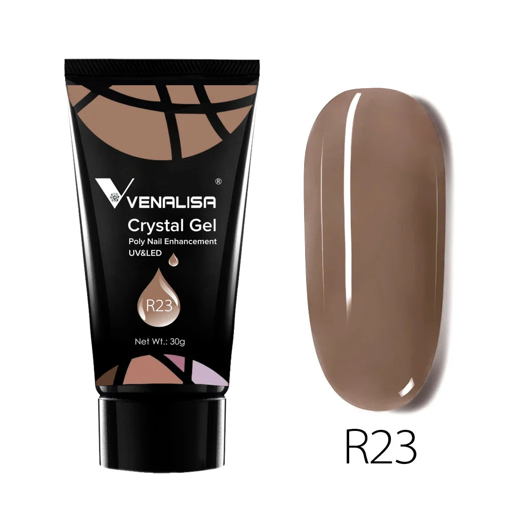 VENALISA Poly Nail Gel Nail Acrylic Gel Self Leveling Natural Pink Prolong Gel Clear Color Crystal Gel Nail Nail Art Jelly Gel