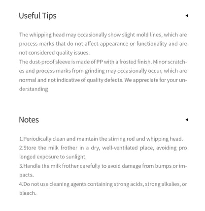 MHW-3BOMBER Official Electric Milk Frother Portable Home Barista Tools Kitchen Accessories