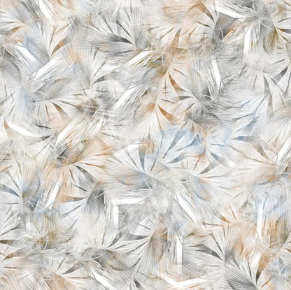 Maßgeschneiderte cremefarbene abstrakte Kunst, Feder-Blumenmuster, Tapete, TV-Hintergrund, Wanddekoration, Schlafzimmer, europäisches Wandbild