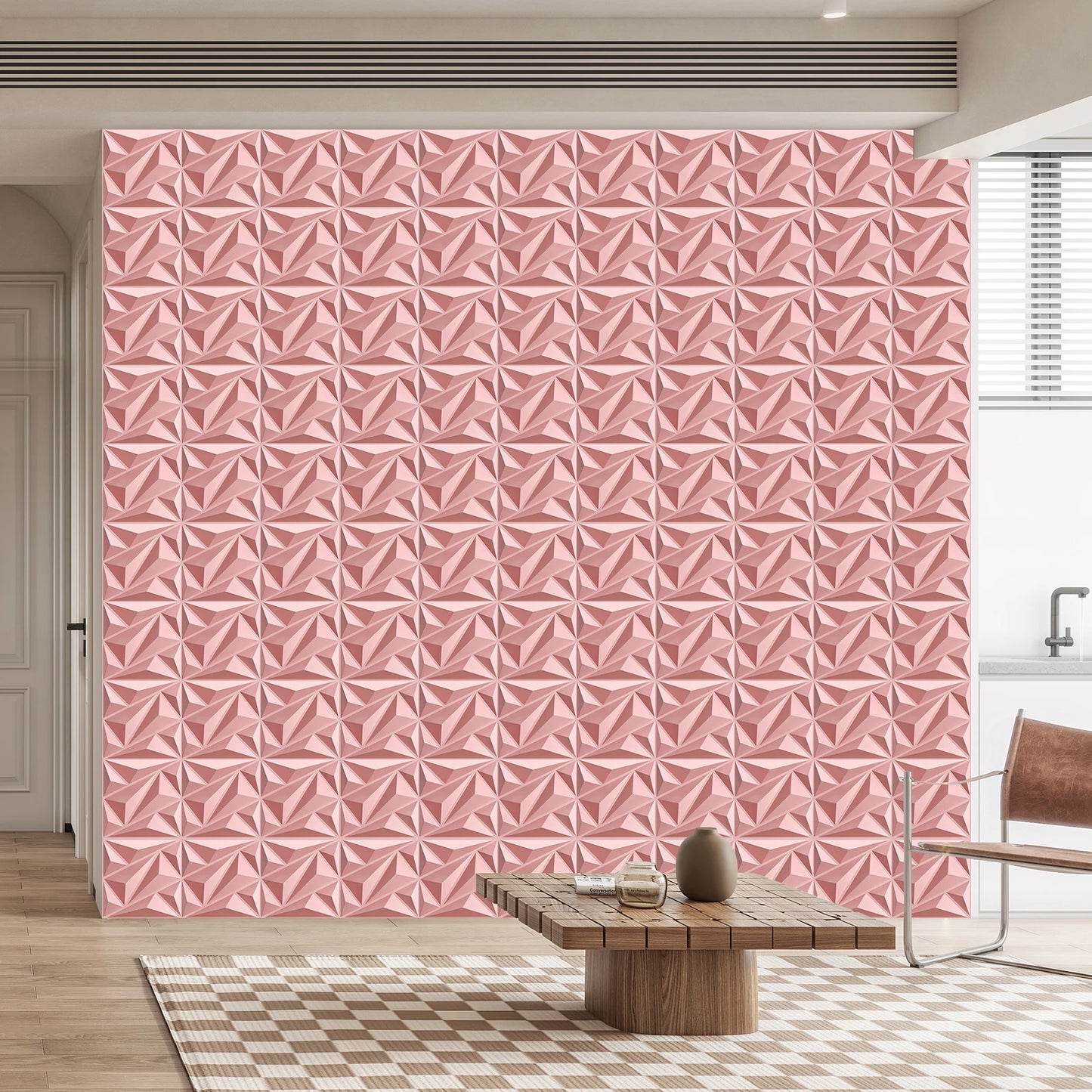 KUUJOJO 3D textured wall panel for indoor wall decoration, suitable for living room, hall, bedroom, hotel, office, send tape