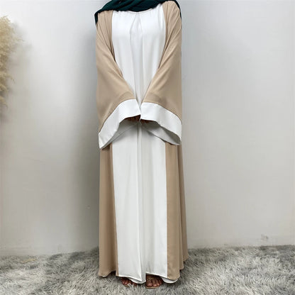 Ramadan Eid Muslimischen Abaya Dubai Luxus Spleißen Gefälschte Zwei Stücke Abayas Für Frauen Kaftan Modest Kleid Islam Kaftan Marocain Femme