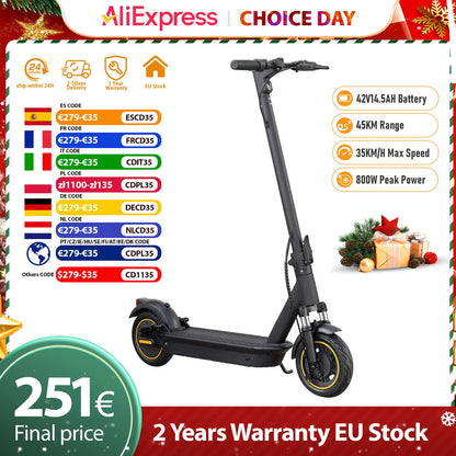 JUICEASE MAX4 Pro 800W Electric Scooter Smart APP 35-45KM Range Adults Electric Scooter Dual Shock Absorber Foldable Escooter.