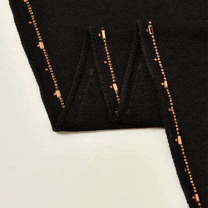 Rhinestone Modal Cotton Jersey Hijab Scarf For Women Stretch Shawl Plain Muslim Headband Fashion Solid Color Long Muffler.