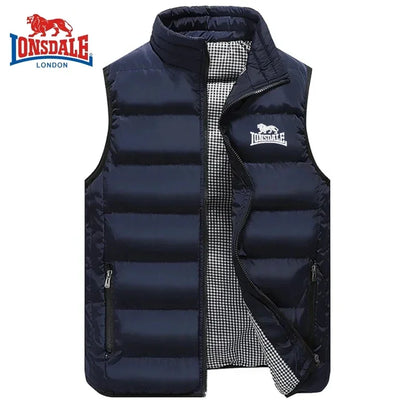 Men's Embroidery Brand High Quality Warm Vest Vest, Autumn and Winter Luxury Fashion Brand, Sleeveless Outdoor Windproof Jacket.
