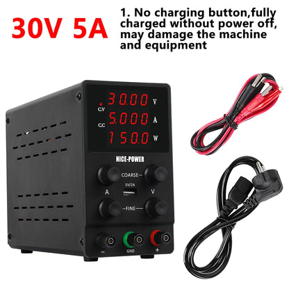 Professional Battery Charging Lab DC Power Supply 30V 60V 120V Adjustable Laboratory OCP OUTPUT 12V 10A Electric Vehicle Charger.