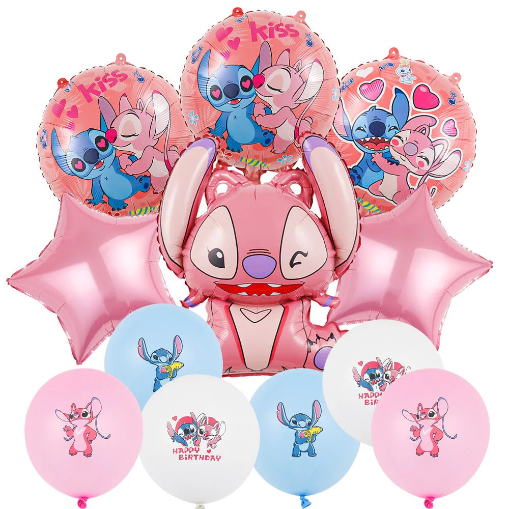 Disney Stitch Luftballons Partyzubehör Kinder Cartoon Lilo Stitch Thema Winkelballon Alles Gute zum Geburtstag Dekoration für Babyparty.
