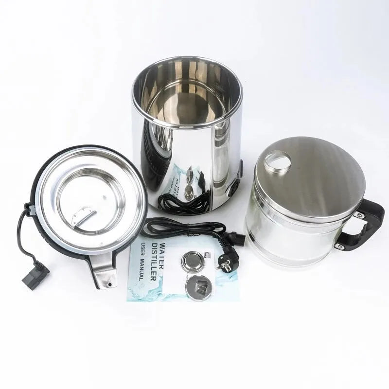 DIVEDEER Water Distiller 4L Purifier Filter Dispenser Drinking Bottle Softener Dual Temp Display Overheat Protection.