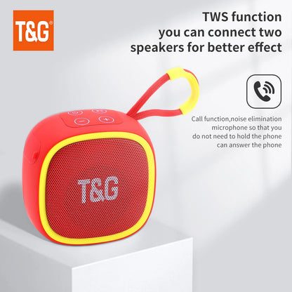 Bluetooth Speaker TG659 Mini Portable Wireless Powerful Speakers TWS BT 5.3 Sound Box HIFI Loudspeaker Supports TF Card Radio.
