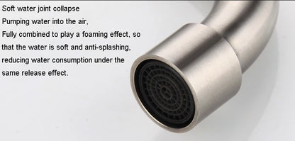 Kitchen Faucet Stainless Steel Double Hole Hot and Cold Mixing Tap Wall Mount Balcony Laundry Swivel Tap With Spray Gun 주방수전