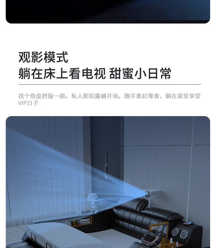 Nordic Multifunktions Doppelbett Seite Von Seite Leder Luxus Kingsize Bett Rahmen Plattform Holz Design Lit Schlafzimmer Set Möbel