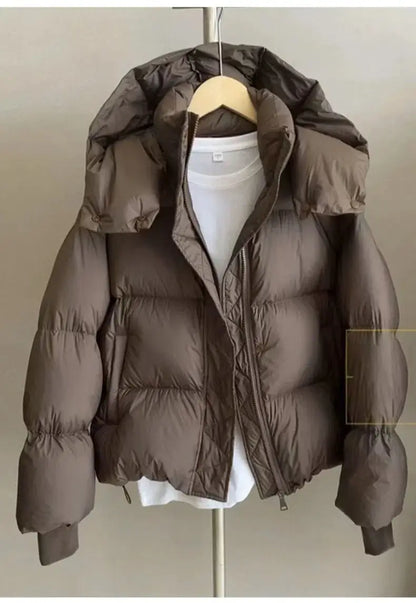 2023 neue Winter Puffer Jacke Frauen Mode Mit Kapuze Unten Baumwolle Mantel Weibliche Lose Beiläufige Warme Parkas Oberbekleidung