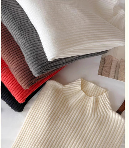 Women Long Sleeve Casual Turtleneck Warm Basic Sweater Chic Autumn Winter 2025 Pullovers Knit Jumpers Solid Color Slim Tops.