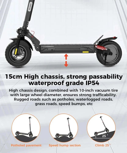 iScooter ix4 Foldable Adult Electric Scooter E-Scooter 45 KM/H Electric Kick Scooter 800W Skateboards 48V 15Ah Kickboard.