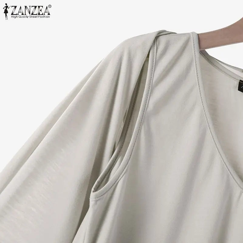 Women Autumn Tracksuits 3pcs Pant Sets ZANZEA Fashion Casual 3-Pieces Sets Solid Tank Tops and Cardigans Wide Leg Trousers Suit.