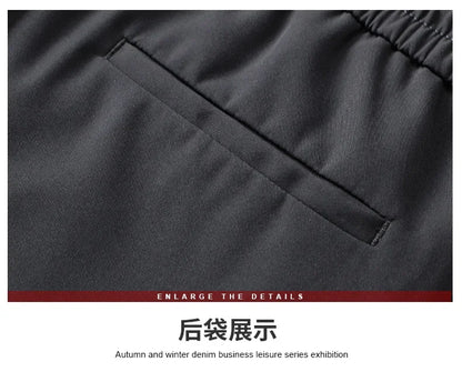 New Winter Men's Down Pants High Quality Thick Warm Goose Down Padded Business Casual Pants for Male Fashion Trousers Outerwear