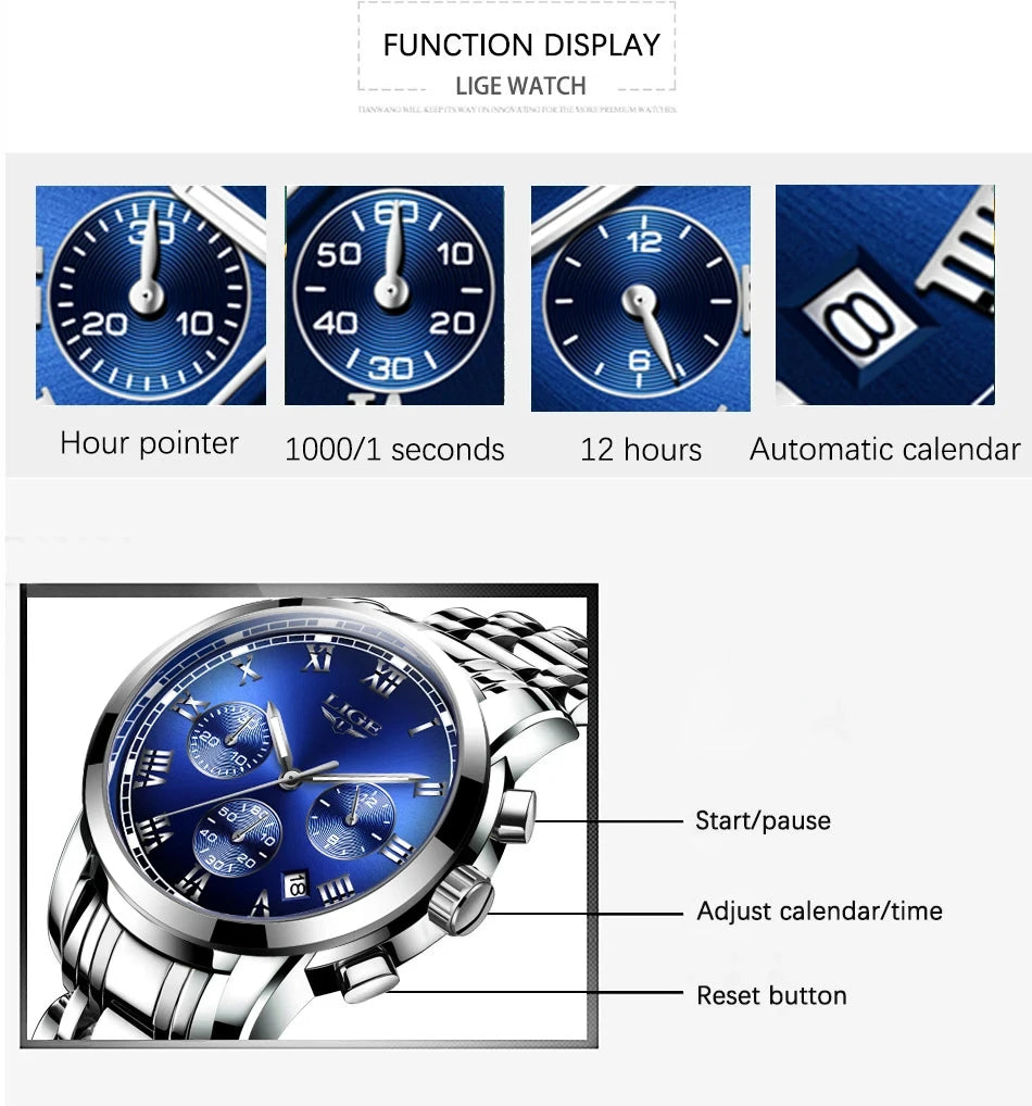 LIGE 2024 New Fashion Women Watches Ladies Top Brand Luxury Creative Steel Women Bracelet Watches Female Quartz Waterproof Watch.