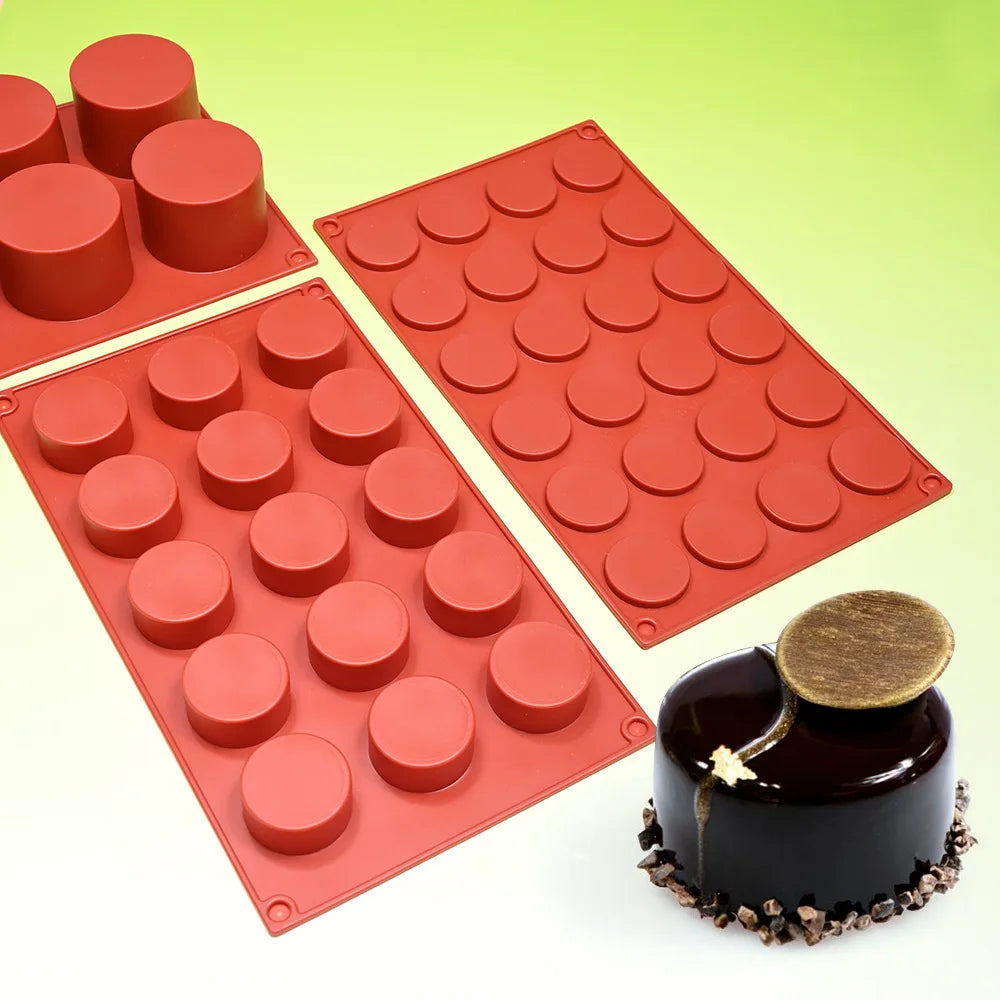 Cylinder Shaped Silicone Mold Soap Mold Chocolate Cookie Covered Sandwich Tool DIY Jelly Pudding Candy Kitchen Cake Baking Pan.