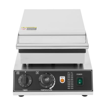 2000 W Commercial Waffle Maker Waffle Machine with Timer, 4 Extra Thick Square, Temperature Adjustable, Non-Stick Coating.