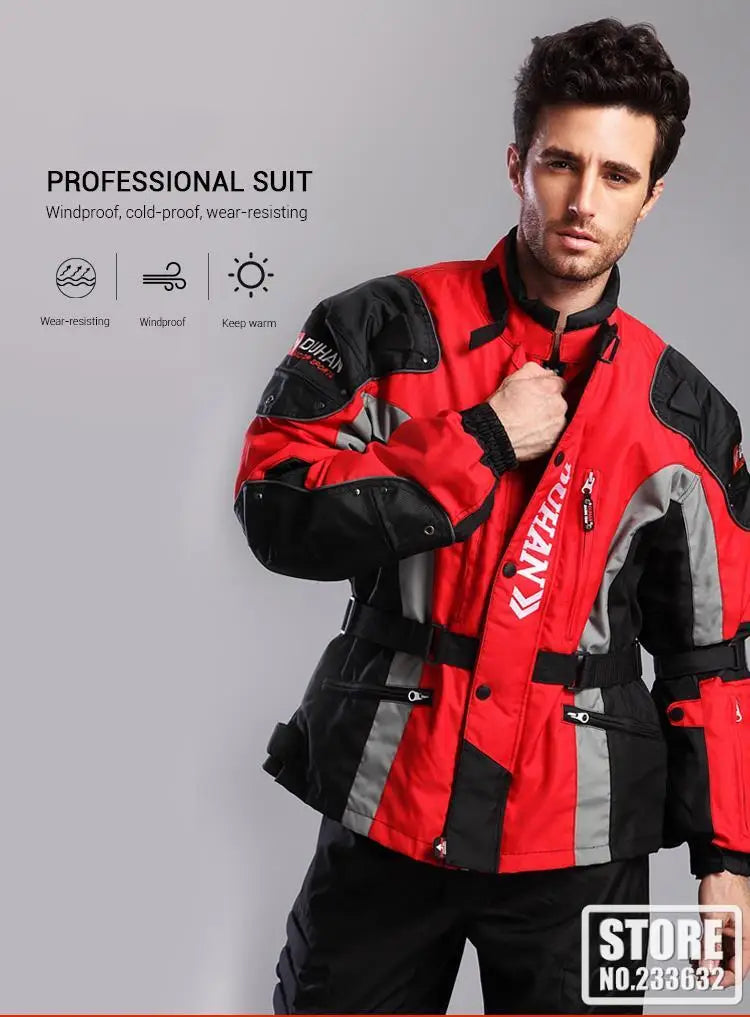 New Winter Motorcycle Jacket Warm Motorcycle Pants Wear-resistant Motorcycle Motocross Jacket Windproof Moto Protector.