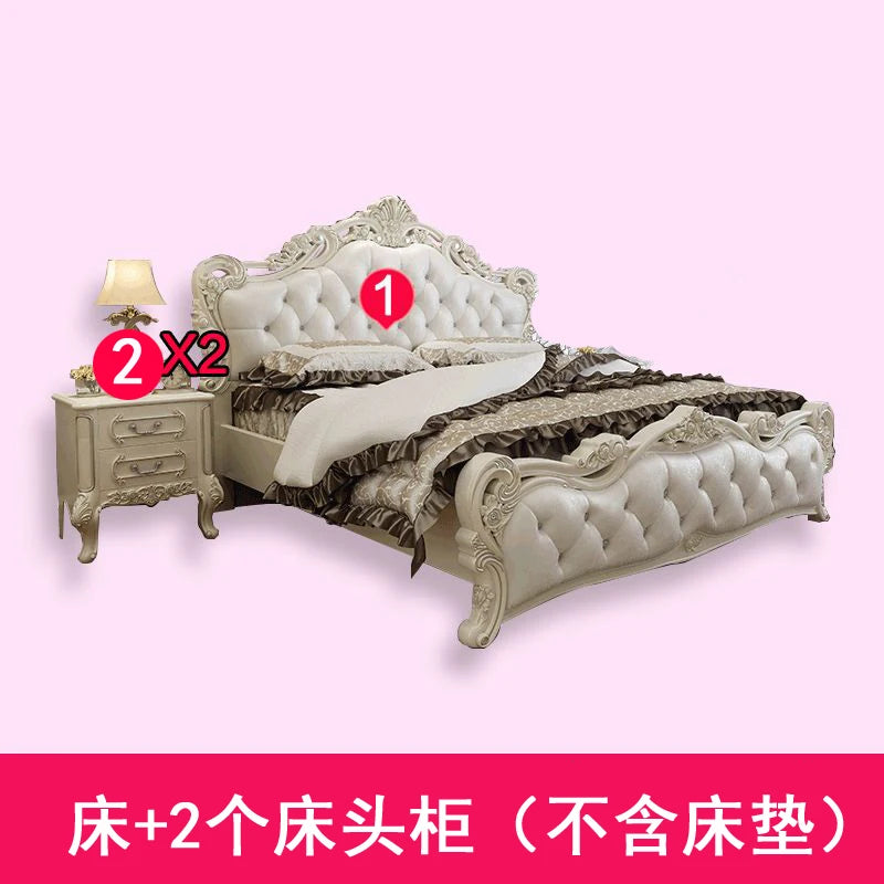 Multifunktionales Doppelbett mit Stauraum, europäisches minimalistisches Camping-Zubehörbett, luxuriöse moderne Camas De Dormitorio-Möbel