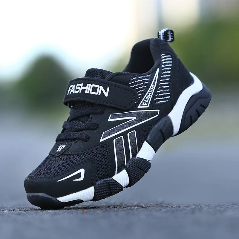 Kids Fashion Sneakers for Boys Mesh Breathable Sports Running Shoes Lightweight Children School Walking Footwear.