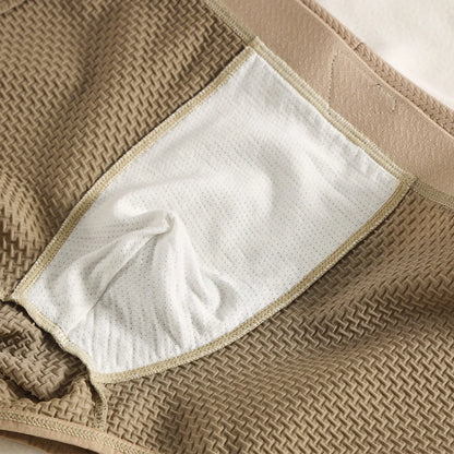 3 Teile/paket Mode Eis Seide Gestrickte Plaid Boxer Atmungsaktive Komfort Mesh Gabelung Unterhose Super Weiche Hohe Elastische männer Höschen