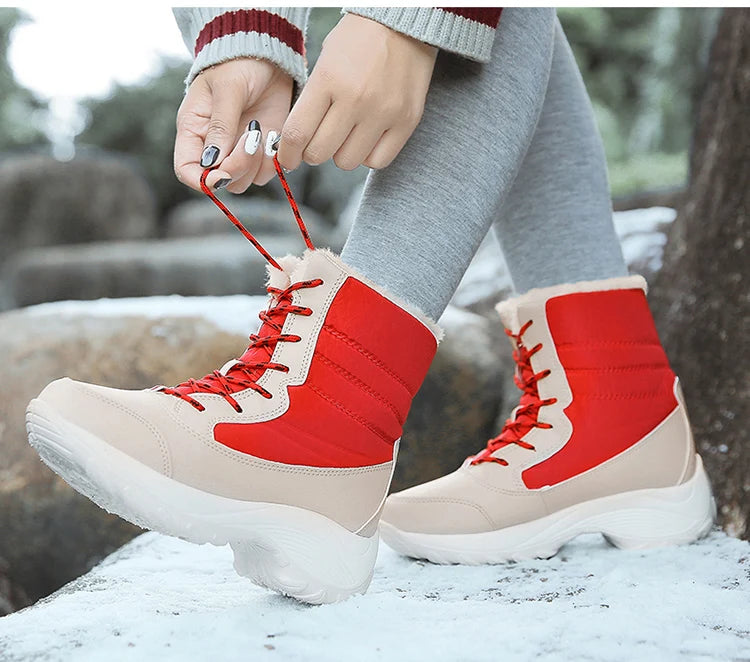 Snow Boots Women New Ladies Shoes Platform Shoes Woman Flat Keep Warm Boots Ladies Casual Plush Botas Mujer Winter Shoes Women.