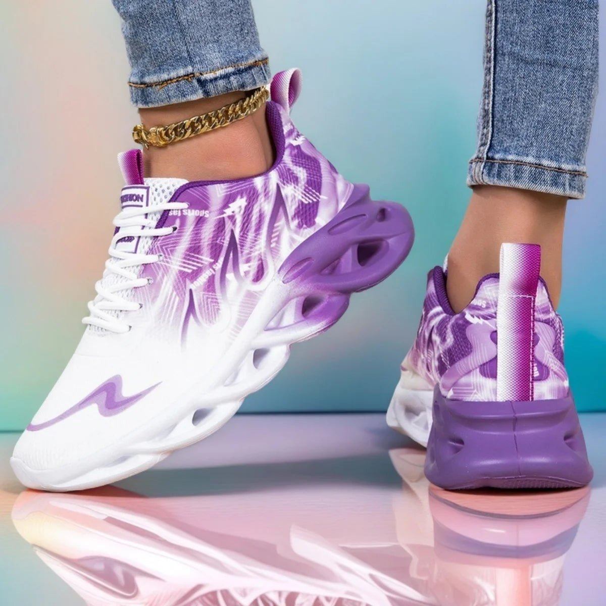 YRZL Unisex Running Shoes Men Women Lightweight Mesh Breathable Comfortable Flat Soft Tennis Shoes Summer Lace-up Sneakers Man