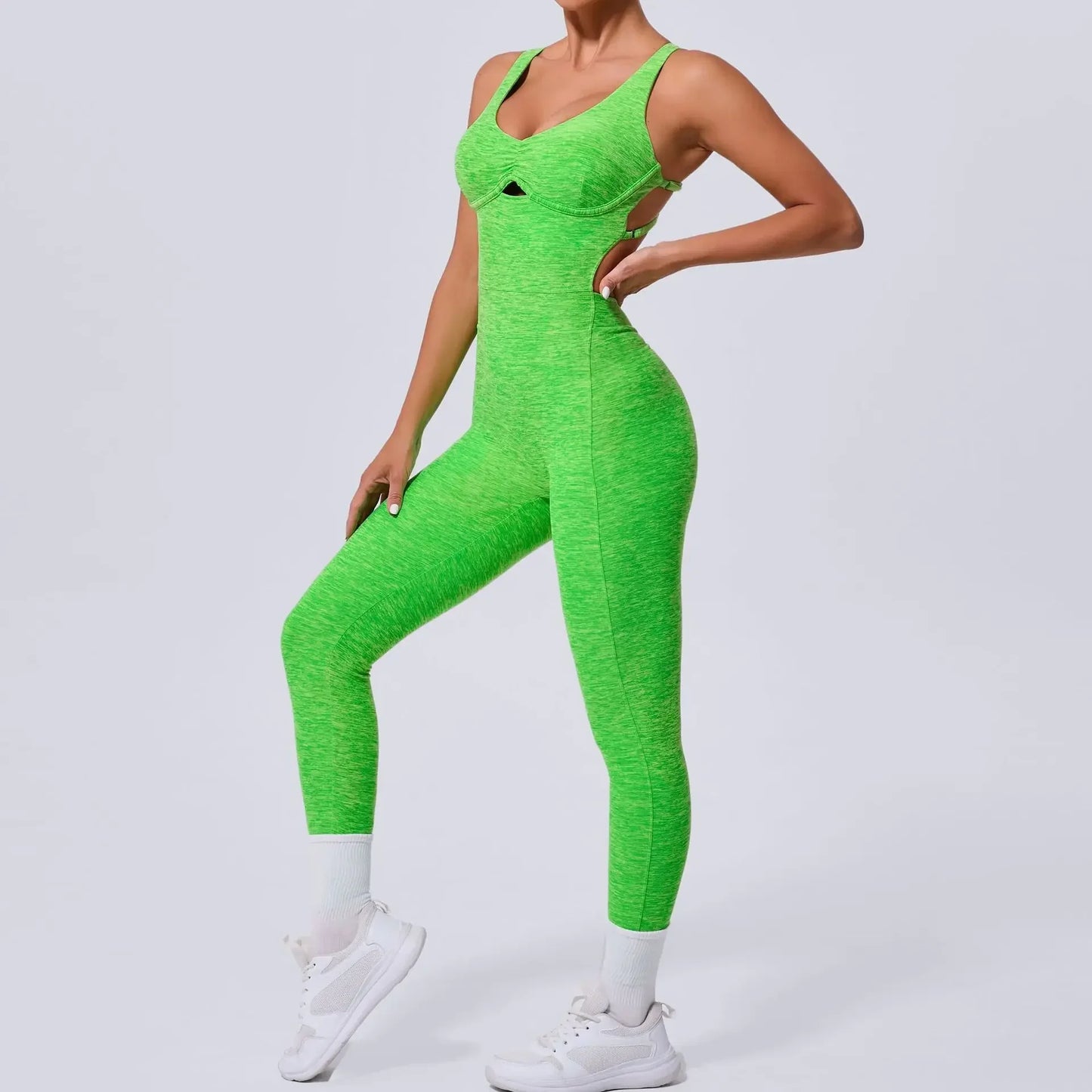 Seamless Yoga Jumpsuits Sports Fitness Peach Hip Raise Cross Beauty Back Dance Belly Contracting One-piece Tracksuits for Women.