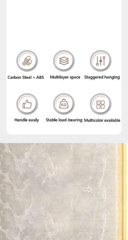 Handtuchhalter mit drei Stangen, selbstklebender, stanzfreier Handtuchhalter mit Haken, platzsparender Handtuch-Aufbewahrungsregal für Badezimmer